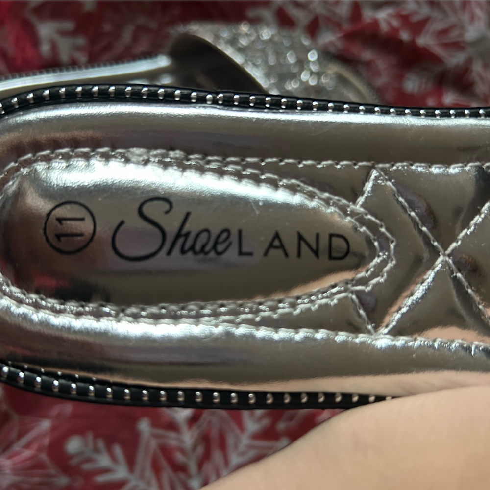 Silver blinged out slip on slide - Picture 3 of 6